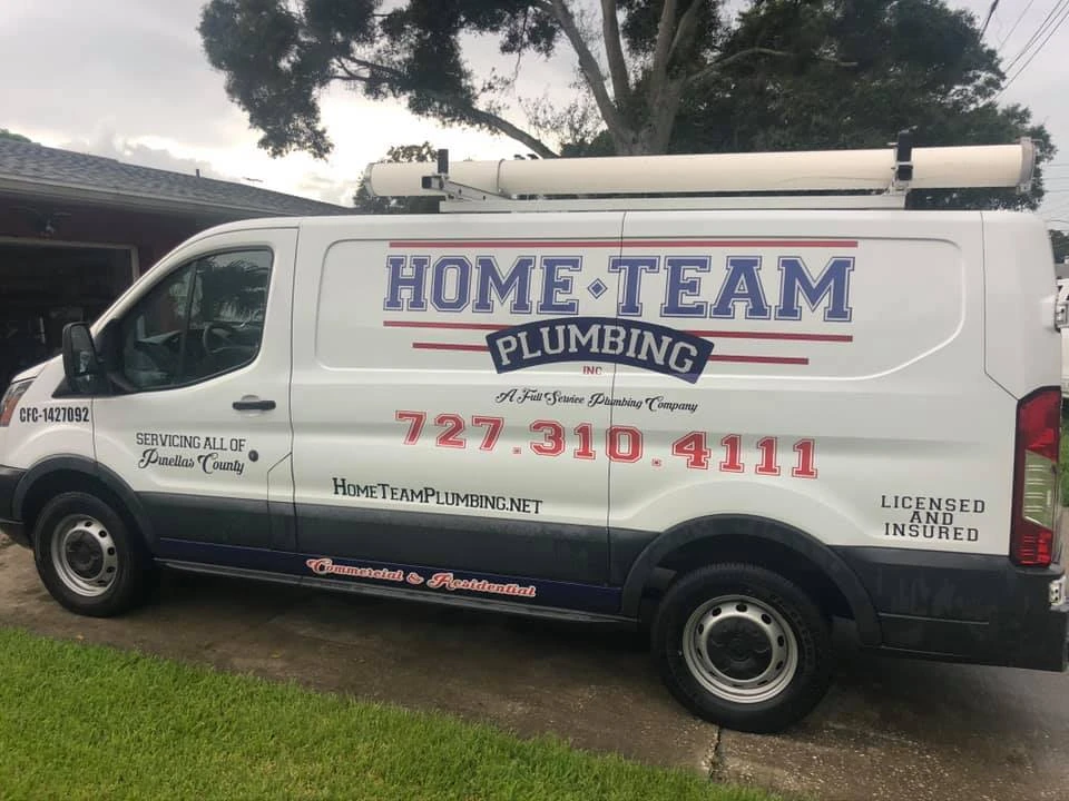 Home Team Plumbing White Truck