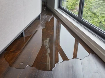 Image of water leak in home.